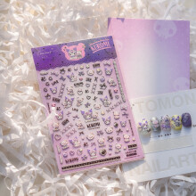 5D kreslené dekorácie na nechty s kuromi, nálepky na nechty, Sanrio Hello Kitty, Pochacco Cinnamoroll, anime nálepky na nechty