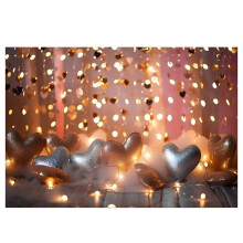 210X150cm European and American Backdrops Fashion Balloon Rose Pink Heart Banner Photography Backdrops,B