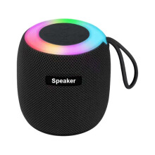 Sistema de som Bluetooth sem fio VALSEEL, luz noturna RGB colorida, mini subwoofer portátil em tecido, som nítido