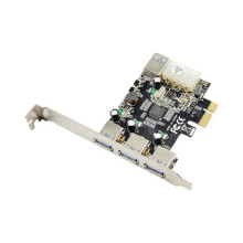 Tarjeta de expansión PCI-E de 4 puertos (3+1 USB 3.0) USB 3.0, conjunto de tarjetas PCIe VL805, 3 puertos USB 3.0, fuente de alimentación interna