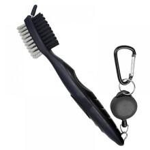 Prettyui Golf Double-Sided Cleaning Brush Retractable Zipper Wire Groove Cleaning Tool