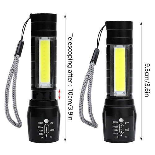 Rechargeable Strong Light Flashlight LED Charging Flashlight Led Outdoor 14500 Focus USB Working Lamp Cob Mini Flashlight 1