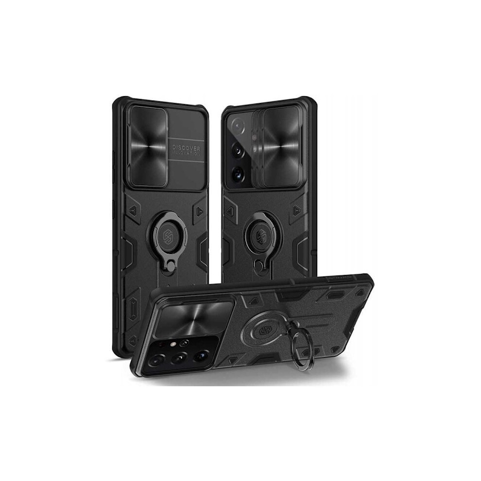 Compatible With Samsung S21 Ultra Shockproof Case With Ring Holder Nillkin Black 9164030959200