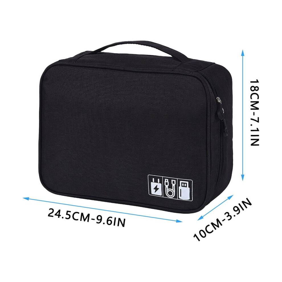 Xiuh Clearance! Home Textile Electronic Organizer Travel Universal Cable Organizer Cable Cord Bag Electronics Ï¼Blackï¼ 9164030959989