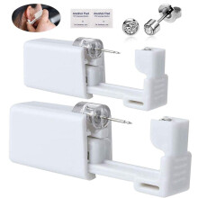 Ear Piercing Gun 2 Pack Disposable Self Piercing Kit with Studs for Fast SingleAction Home Use