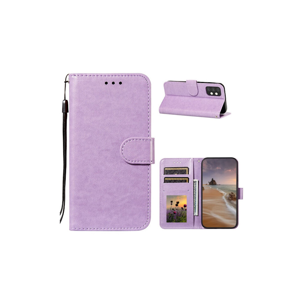 Compatible With Compatible With Samsung Galaxy A32 5G - Solid Leather Case - Purple 9164030959217