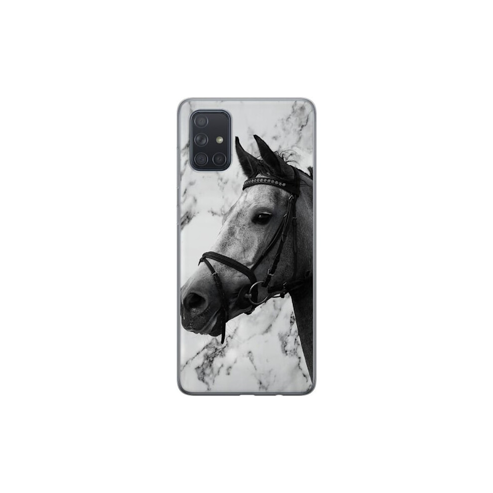 Compatible With Samsung Galaxy A71 Transparent Case Horse 9164030959682