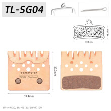 Pastillas de freno de disco para bicicleta con disipación de calor, sinterizadas, pieza de freno TL-SG04