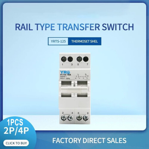 1PCS2P40A/63A MTS Dual Power Manual Transfer Switch Interlock Circuit Breaker 1