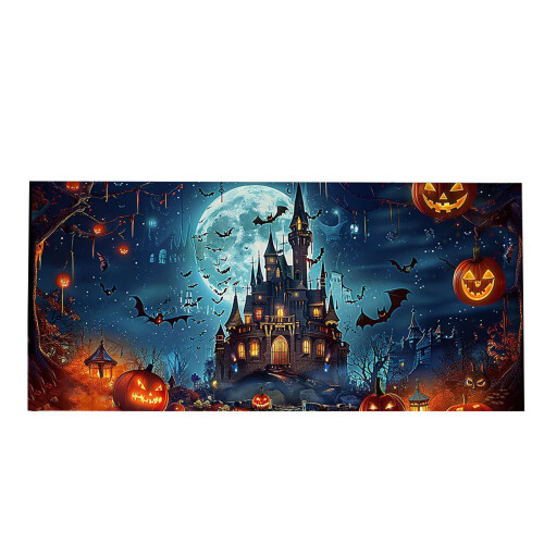 Jacenvly Διακοσμήσεις για το Halloween, Κρεμαστό ύφασμα για φόντο γκαράζ εξωτερικού 2