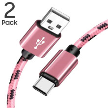2 kusy opletených kabelů Afflux s USB-A a USB-C, rychlonabíječka 90 cm, kompatibilní s iPhone 16/15Pro Max, Samsung S24/S23, Pixel, iPad Pro -