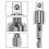 3 Pack Impact Grade Socket Adapter 360-Degree Universal Joint Swivel Set, to Drill 4