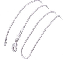 Offerta speciale! Collana sottile a catena a serpente in argento sterling, collana a catena a serpente da 1 mm in argento sterling, collana da donna