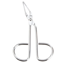 Stainless Steel Scissors Shaped Eyebrow Tweezer Clip (Silver)