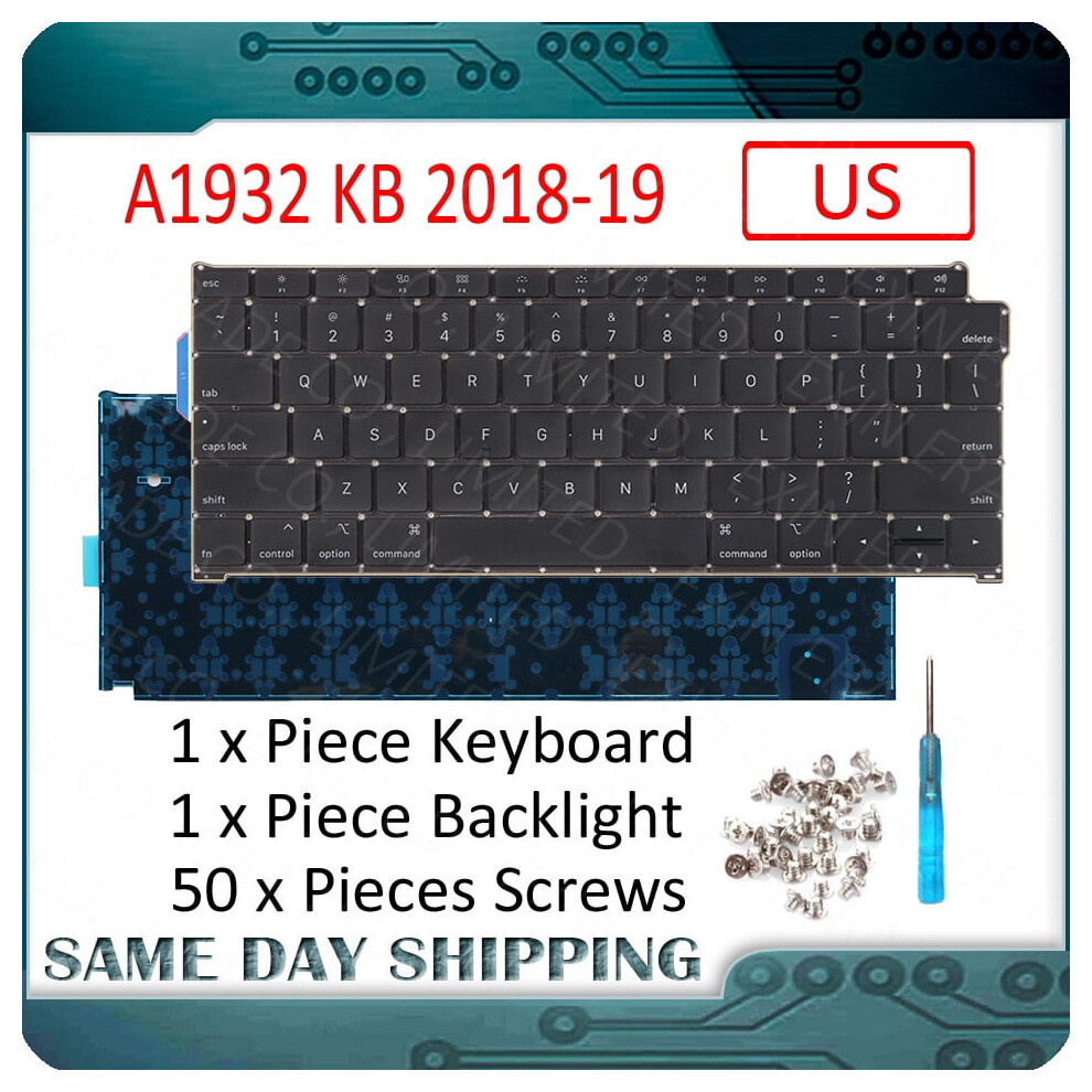 New Laptop A1932 Us Usa English Keyboard For Macbook Air Ret 13.3" Retina A1932 Mre82 Mvfh2 Emc 3184 2018 2019 Years 9058772082558