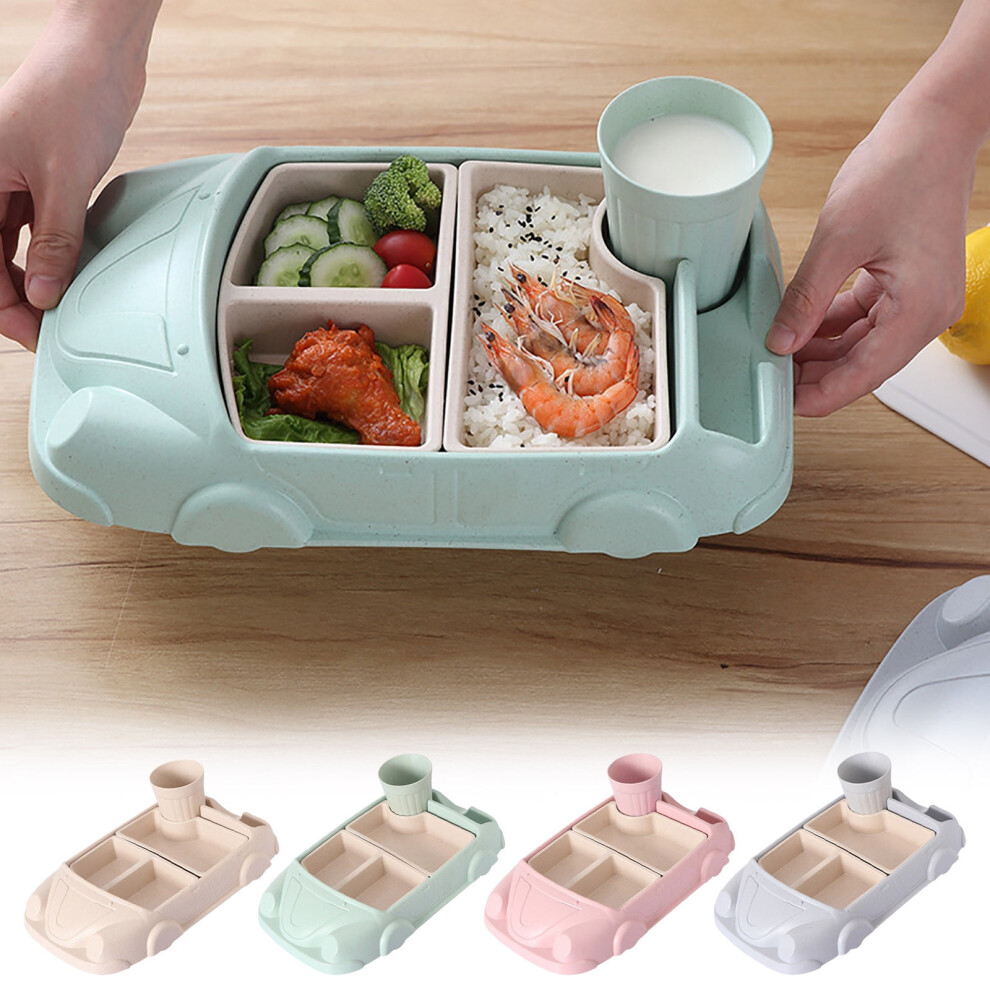 Fmxomd Cute Split Design Set Bowl Tableware Dinneractive Dining Set For Kids,Car Dinnerware Race Car Utensils,Toddler Plates,Baby Dishes