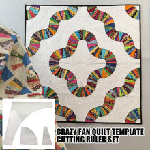 Hesroicy 3Pcs Patchwork Rulers, Eco-friendly Reusable, Clear Lines, Portable, Lightweight, DIY Sewing Tool, Household Supplies