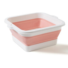 Foldable Foot Bath Basin with Silicone Rim, Large Capacity Foot Soak Tub for Home and Travel (Grey)