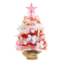 DIY Desk Christmas Decor, Mini Pink Christmas Tree With Customizable Ornaments For Personalized Festivity