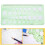 Measuring Templates For Drawing Tools, Plastic Ruler With Easy To Clean Surface, Transparent Green Circle And Oval Template, Sturdy Plastic Different 5