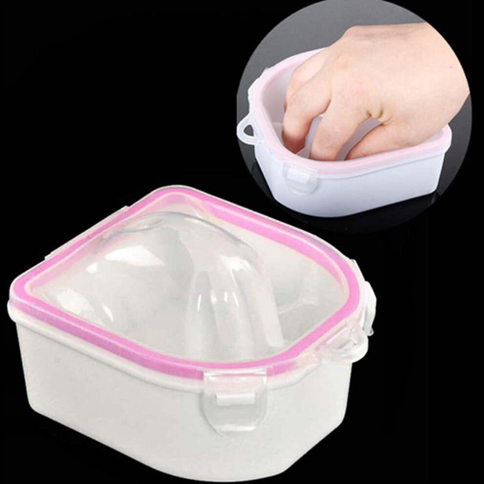 Acetone Resistant Nail Soak Bowl for Acrylic and Gel Removal Manicure Tray Pink Easy Clean