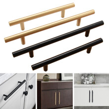 Conjunto de puxadores de porta Hariumiu1Set, modernos, em formato de T, para armários e gavetas, com parafusos inclusos para fácil instalação.