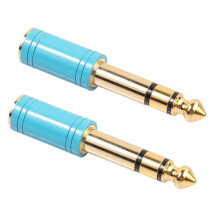 x 6,5 mm (6,35 mm) Stecker auf 3,5 mm (3,5 mm) Buchse Stereo-Kopfhörer-AUX-Kabel-Audioadapterstecker
