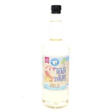 Sirup für Schabeeis und Schneekegel – BPA-freie, recycelbare Plastikflasche (1 Liter) – Vanille – 100 % reiner Rohrzucker, gebrauchsfertig