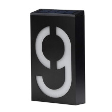 Solar LED Door Number Light, Garden Yard Wall Address Sign compatible with Outdoor Plaque for Family Residential Street (Number 9)