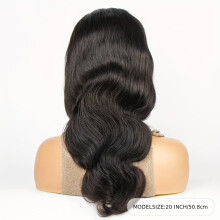 Pruiken met golvend haar en pony, gemaakt van echt mensenhaar voor vrouwen, 150% dichtheid, Braziliaans virgin haar, lijmvrije pruik, volledig