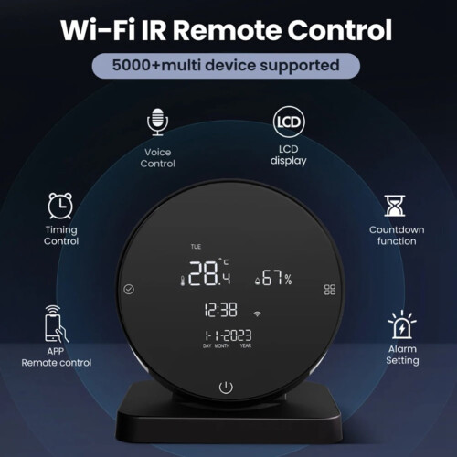 Τηλεχειριστήριο υπερύθρων Tuya WiFi, ακριβής ένδειξη θερμοκρασίας και υγρασίας, 2