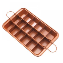 18-oven Brownie Baking Tray High Carbon Stee Baking tools with Slicer Pre-cut 2 X 8x2 "