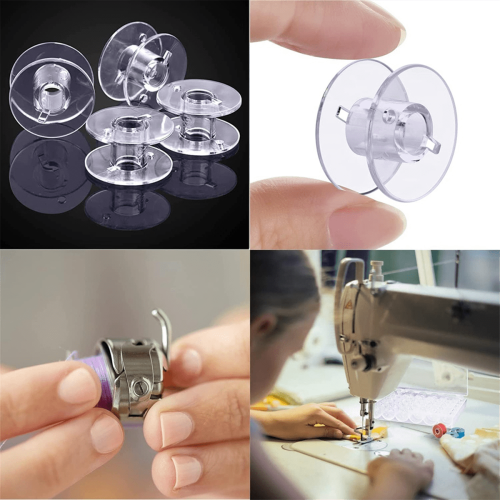 25Pcs Sewing Machine Bobbin, Universal Sewing Bobbins Plastic Sewing Machine Bobbin with Storage Box 2