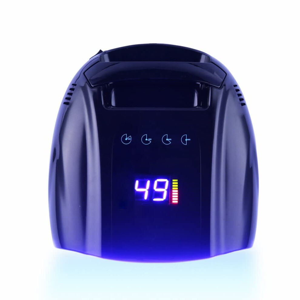 Blue 84W Cordless Uv Led Nail Lamp With Smart Sensor Rechargeable Gel Polish Dryer Normal Au