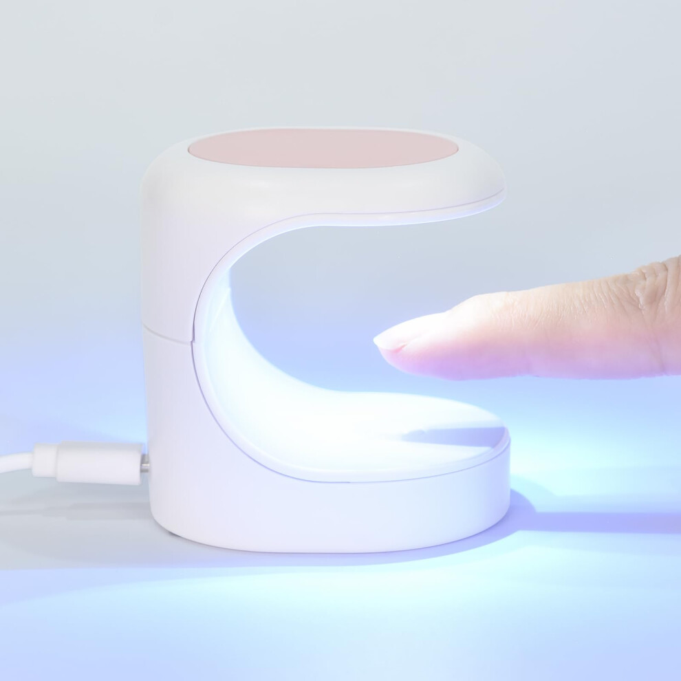 Pink Mini Uv Led Nail Lamp 16W Gel Nail Dryer With Fast Gel Curing And Portable Usb Charging