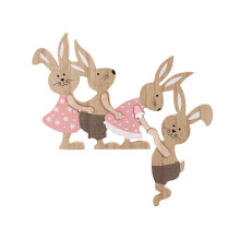 Wooden Rabbit Figures for Spring Decorations, Easter Bunny Decor Tiered Tray Accents, Adorable Table Garden Wedding Anniversary Gifts, Farmhouse