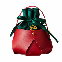 DIY Candy Gift Bags, Elegant Faux Leather Party Favor Bags for Storing Apples, Candies, Chocolates, 11 x 8 cm, Wine Red