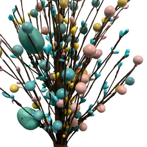 Festive Finesse, Pre-Lit Easter Egg Tree Perfect For Easter Indoor Outdoor Decorations, Featuring Adjustable Branches Tabletop Decor 2