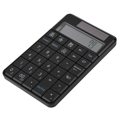 Bluetooth Numeric Keypad Rechargeable Battery Quiet Scissor Switch Keys Wide Compatibility Adjustable Tilt Design Multi Function Keys for Office 1
