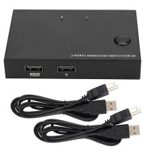 USB 3.0 Switch Plug and Play Support Two Computers Share Devices, USB KVM Selector with Remote Control and Backward Compatible for Keyboard Mouse