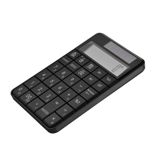 Bluetooth Numeric Keypad Rechargeable Battery Quiet Scissor Switch Keys Wide Compatibility Adjustable Tilt Design Multi Function Keys for Office 2