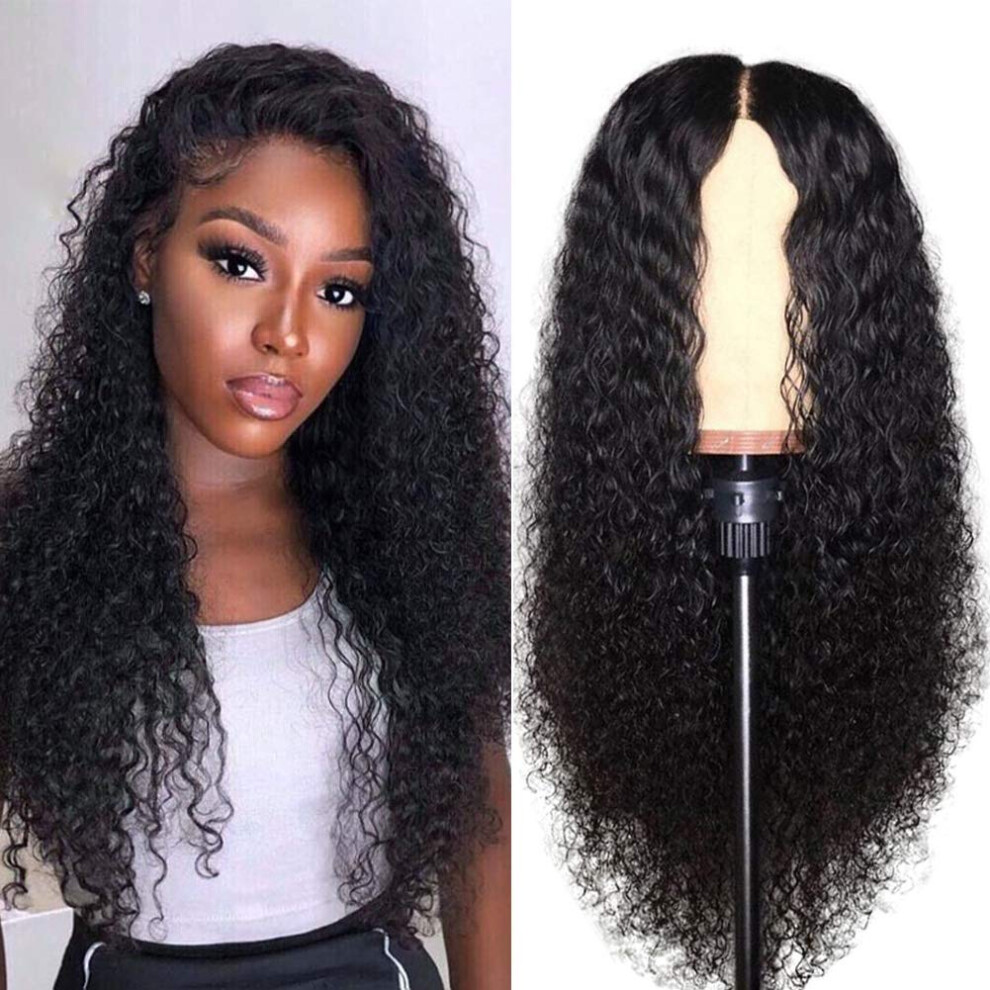Brazilian Curly Lace Front Wig Human Hair 13x4 Pre Plucked Natural Hairline 150% Density 20 Inch