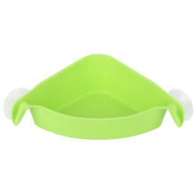 Pet Litter Tray Corner Toilet with Rounded Safety Edges Stain Resistant Plastic for Small Animals Easy to Maintain Dual Mesh Support Ideal Size for Ha