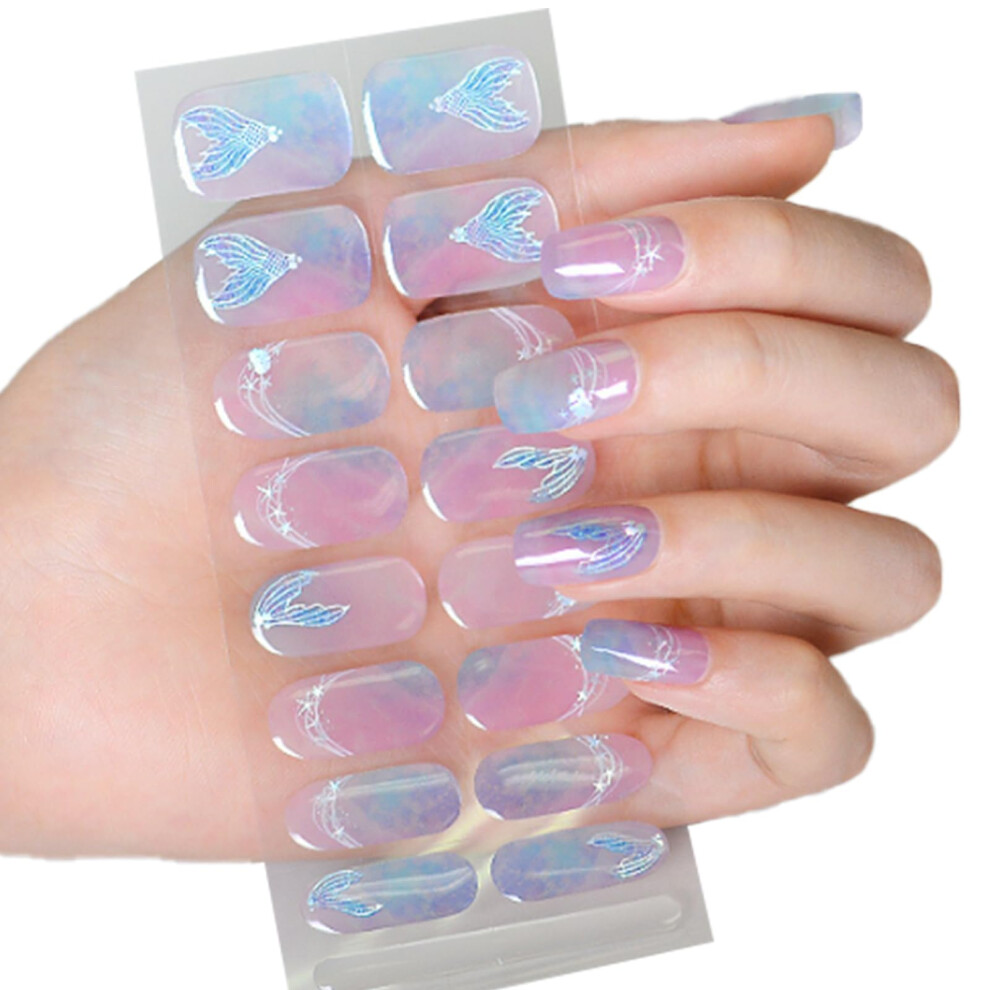 Semi Cured Gel Nail Strips UV LED Curing, Durable Gel Finish, Easy Salon Manicure at Home