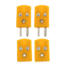 Conjunto de 4 conectores de fio de termopar tipo K com caixa de plástico
