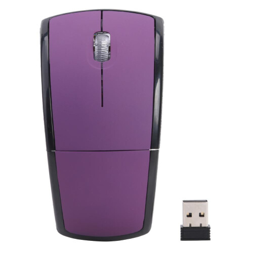 jixopn Ultra Thin USB Folding Optical 2.4G Wireless Computer Mouse Receiver Durable Mouse Portable for Notebook Laptop PC