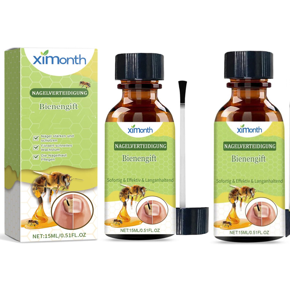 White Bee Venom Nail Growth Serum And Strengthener For Damaged Nails, Deep 2 Pcs