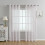 2Pcs Window Curtain Panel Modern Simplicity Window Drapes Red Stripe Curtains 2