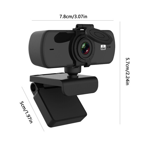 VALSEEL Webcam2K HD Video Web Class Live Webcam Autofokus Elektronik 2