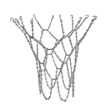 Robustes und professionelles Basketballnetz aus Metall-Stahlketten für den Innen- und Außenbereich, Standard-Basketballkorb - Einfache Befestigung